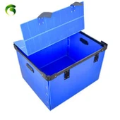 Caja de plástico corrugado con tapa