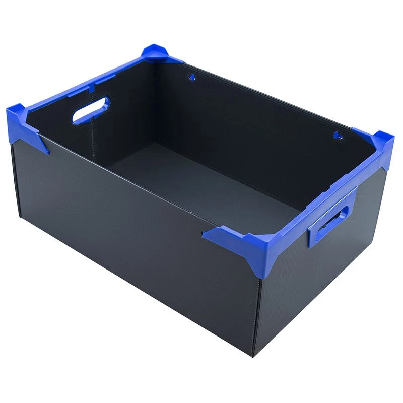 ¿Cuál es el material de la caja de rotación de cartón corrugado pp antiestático
